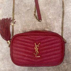 LOU MINI BAG IN QUILTED GRAIN DE POUDRE EMBOSSED LEATHER